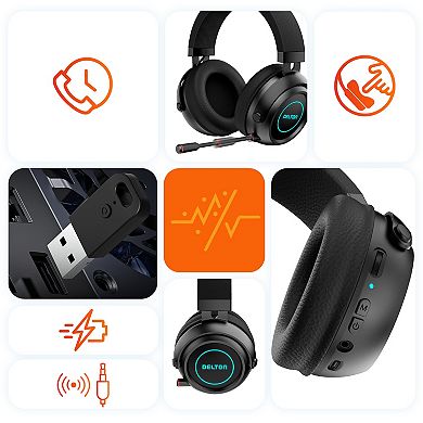 Delton G520 Wireless Gaming Headset for PC/Laptops (DBHG520)