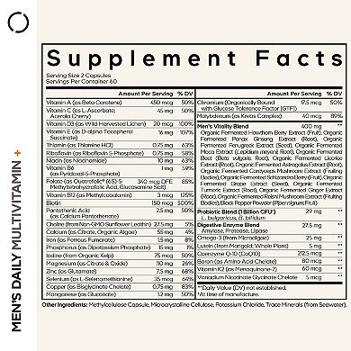 Codeage Men's Daily Multivitamins Capsules - 25+ Vitamins & Minerals 120 ct