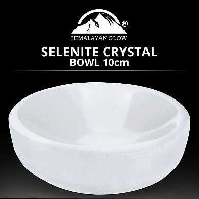 Selenite Crystal Bowl 10 Cm, Handmade Moroccan Healing Quartz Charging Crystal For Smudging
