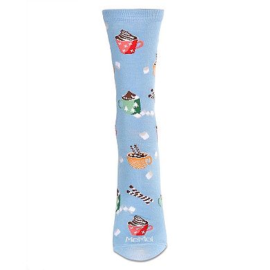 Women's Hot Cocoa Rayon Crew Socks