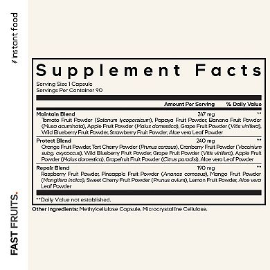 Codeage Instantfood Fast Fruits Daily Vitamins Supplement 90 ct