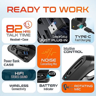 Delton K130 Wireless Bluetooth Headset Compatible with MS Teams (DBHK130)