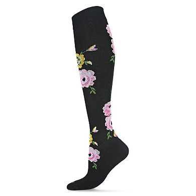Women's In Bloom Knee High Rayon Blend 8-15mmhg Graduated Compression Socks