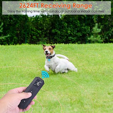 2624ft, Remote Dog Training Collar With 3 Modes Beep, Shock, Vibration