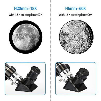 Kids, Refractive 90x Astronomical Monocular Telescope For Lunar Beginners