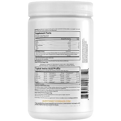 Codeage Multi Collagen Peptides Protein Mocha Powder Supplement 14.39 oz