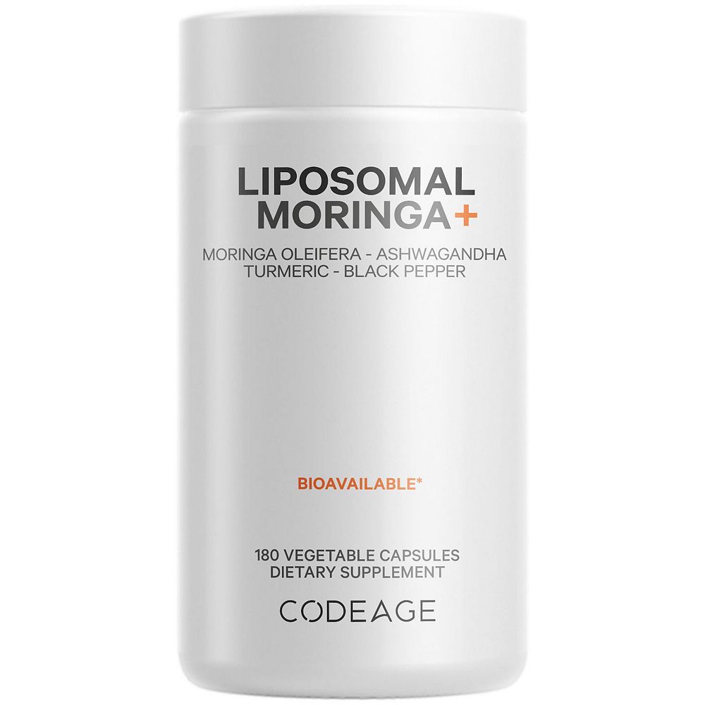 Codeage Liposomal Moringa + Turmeric & Ashwagandha Supplement 180 ct