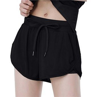 Women's Yoga Running Sports Workout Gym Athletic Shorts With Pockets