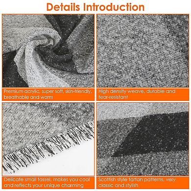 74.8x25.6'', Soft Knitted Shawl Winter Warm Scarf