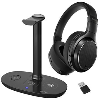 Delton M101 Wireless Computer Headset with Wireless Charger & Desktop Holder