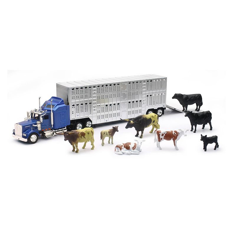 UPC 093577153651 product image for New Ray Country Life 1:43 Scale Kenworth Livestock 12-Piece Model Set, Multi | upcitemdb.com