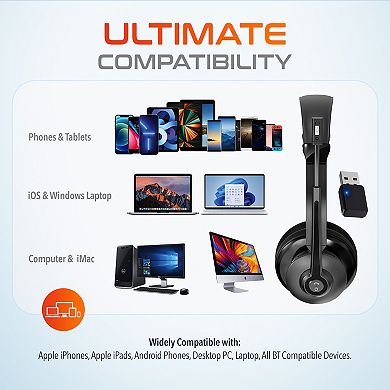 Delton 30X Headset with USB Dongle & Storage Hook (DBTHEAD30XBTDLHSAS1)