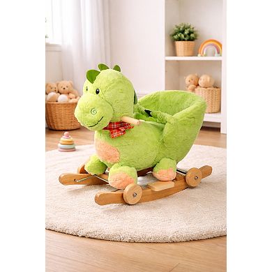PonyLand Dinosaur Rocking Chair with Wheels & Music