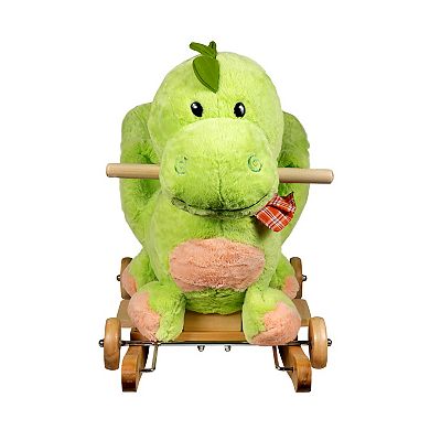 PonyLand Dinosaur Rocking Chair with Wheels & Music