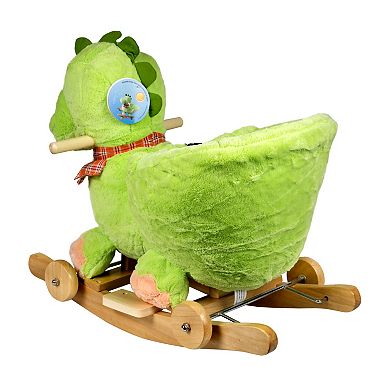 PonyLand Dinosaur Rocking Chair with Wheels & Music