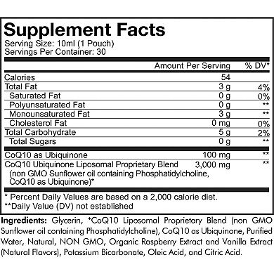 Codeage Wonder Heart Liquid CoQ10 Liposomal Ubiquinone Supplement 30 ct