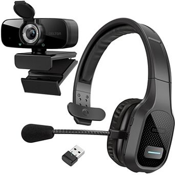 Delton 20x Bluetooth Computer Headset Wireless, 1080p Webcam (DBTHEAD20XBNDL)
