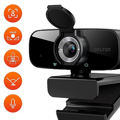 Delton 20x Bluetooth Computer Headset Wireless, 1080p Webcam (DBTHEAD20XBNDL)