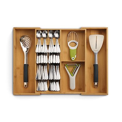 Joseph Joseph DrawerStore Bamboo Expandable Cutlery, Utensil, and Gadgets Organizer