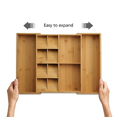 Joseph Joseph DrawerStore Bamboo Expandable Cutlery, Utensil, and Gadgets Organizer