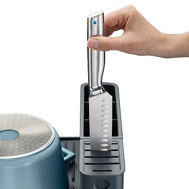 Joseph Joseph Extend Max Steel High-Capacity Expanding Dish Rack with Draining Spout