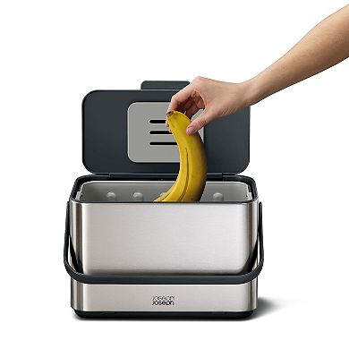 Joseph Joseph Collect 4-Liter Stainless Steel Food Waste Compost Caddy
