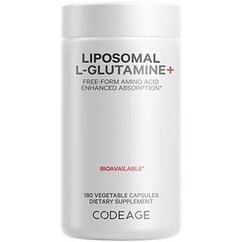 Codeage Liposomal L-Glutamine 1000mg Capsules Supplement 180 ct