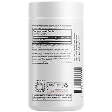 Codeage Liposomal L-glutamine 1000mg Supplement, Free-form Glutamine Formula, 3-month Supply, 180 Ct