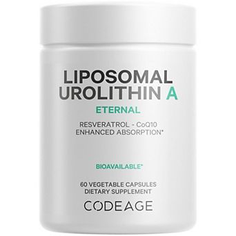 Codeage Liposomal Urolithin A + Resveratrol & CoQ10 Supplement 60 ct