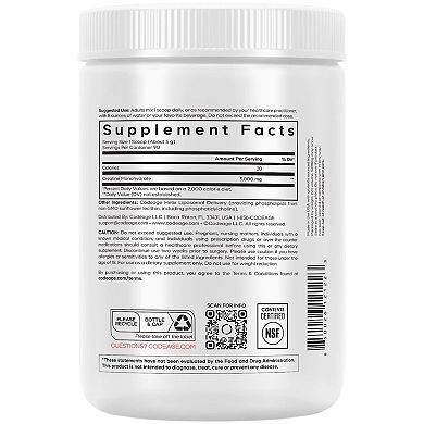 Codeage Creatine Monohydrate Powder Supplement 3-Month Supply 16.03 oz