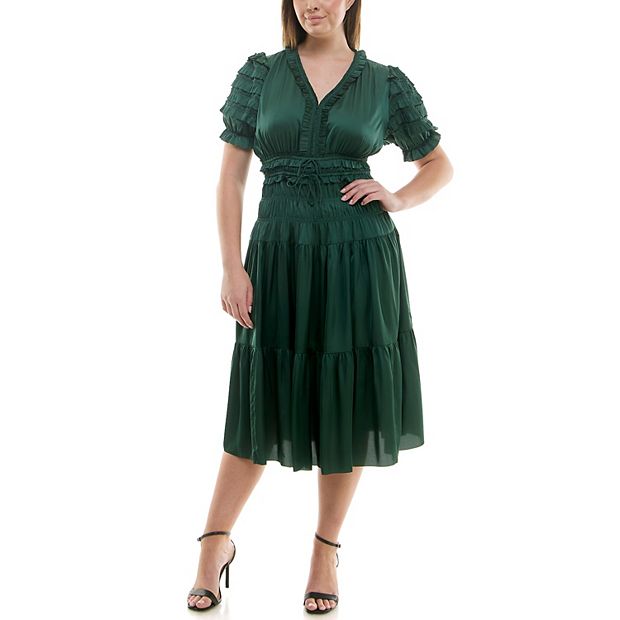 Women's Nanette Lepore Short Sleeve Dress with Ruffle Sleeve