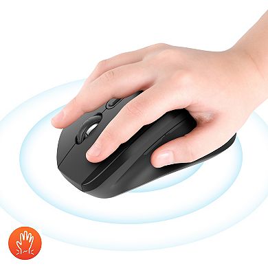 Delton S30 Ergonomic Wireless Optical Mouse, 3 Adjustable DPI (DMERGS30-WB)