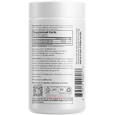 Codeage Grass-Fed Beef Heart Glandular Supplement 180 ct