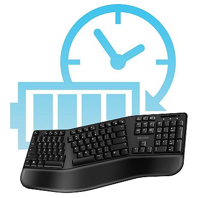 Delton G20 Wireless Ergonomic Keyboard & Optical Vertical Mouse Set (DKMKITERG20-WB)
