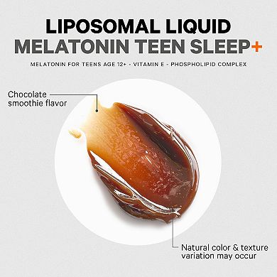 Codeage Liposomal Teen Sleep + Liquid Melatonin, Vitamin E, Vegan, Non-gmo, 3-month Supply, 8 Fl Oz