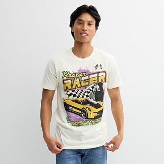 Men's "Reaper Racer" Vintage Oversized Graphic Racing Car Tee
