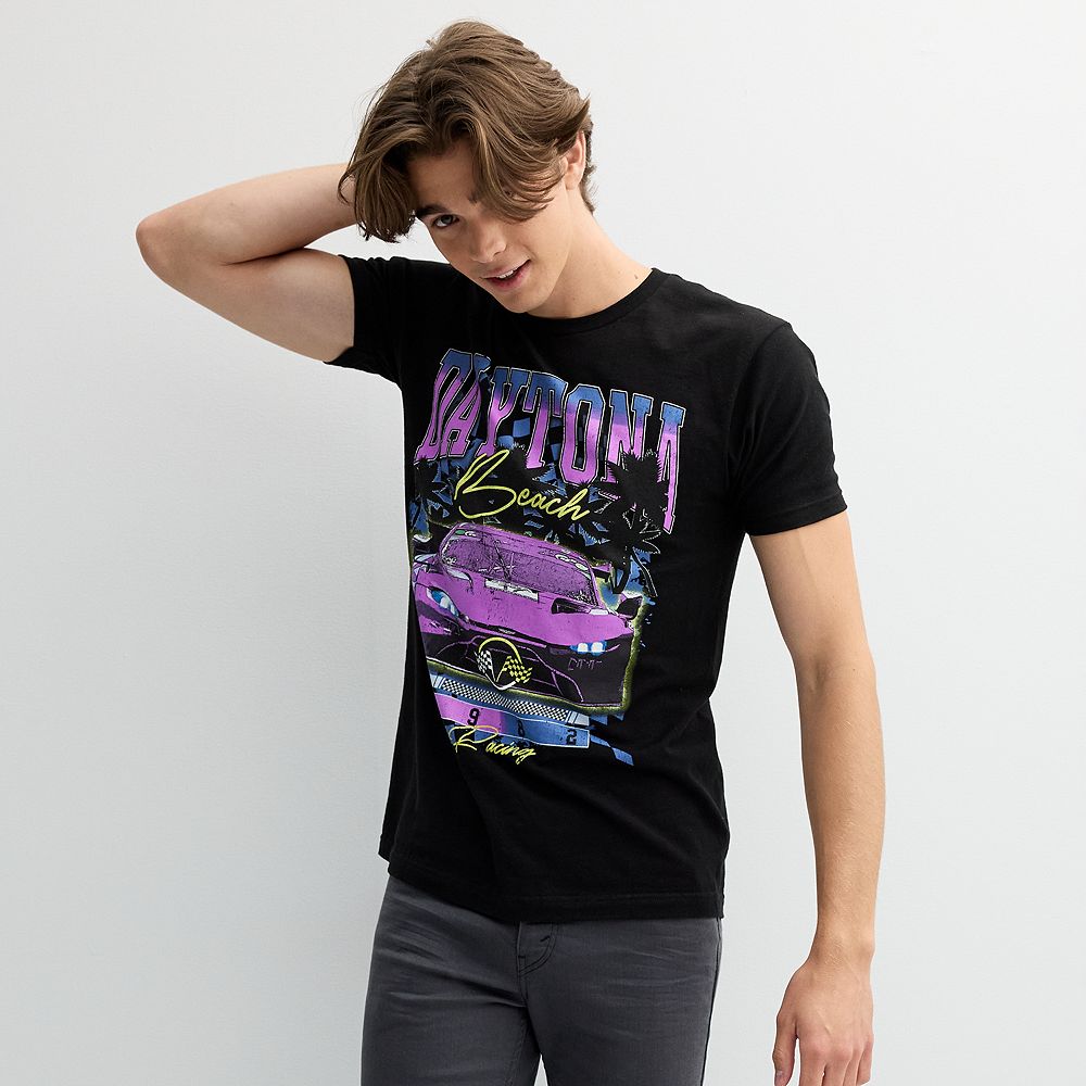 【oan】Florida Daytona Short Sleeve T-shirt NASCAR Racing Car 48 Daytona Beach Florida Mens and Womens