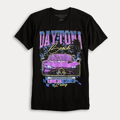 Men's "Daytona Beach" Racing Vintage Oversized Graphic Short Sleeve Tee
