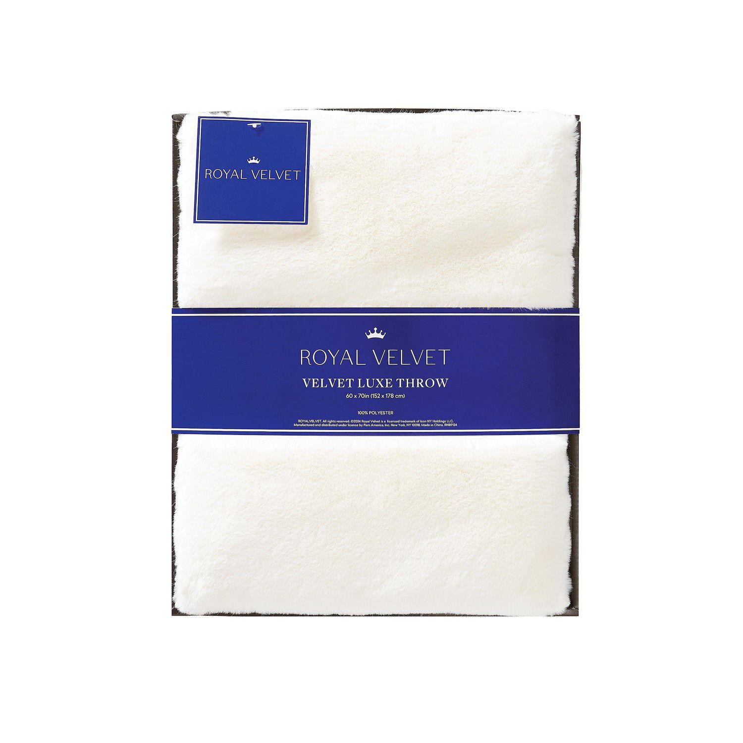 Royal Velvet Faux Rabbit Fur Throw