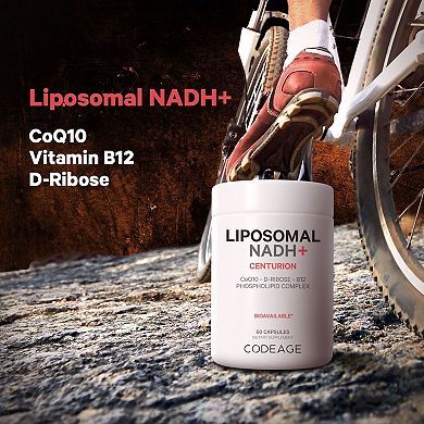 Codeage Liposomal NADH+ CoQ10 & Vitamin B12 Supplement 60 ct