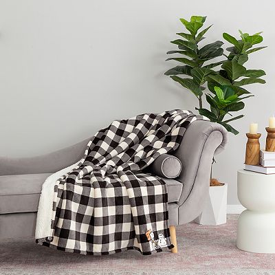 Peanuts plaid throw blanket sale