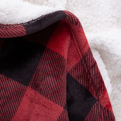 Peanuts Snoopy Red & Black Hooded Throw Blanket