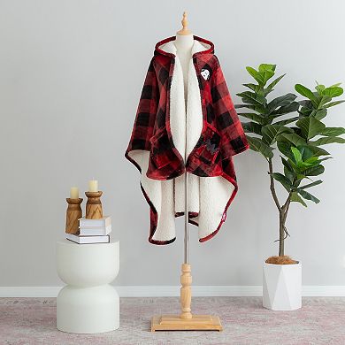 Peanuts Snoopy Red & Black Hooded Throw Blanket