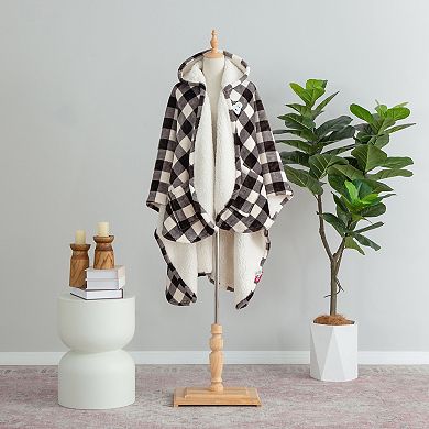 Peanuts Snoopy Black & White Hooded Throw Blanket