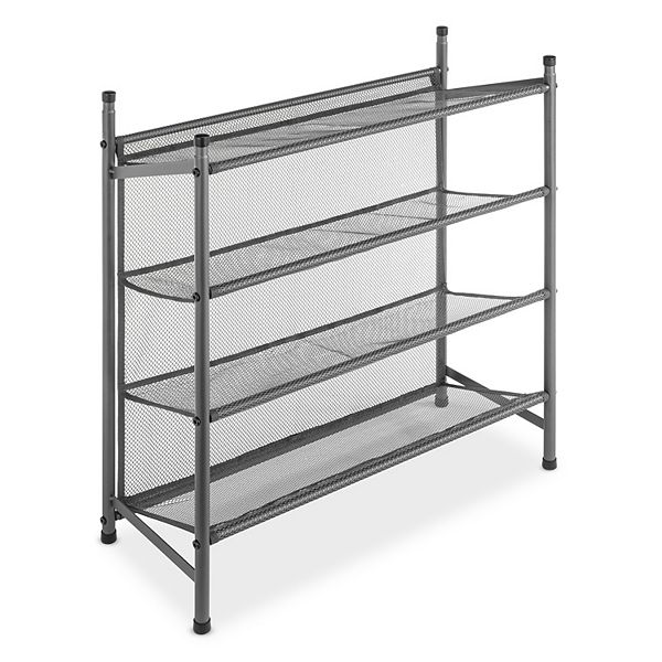 Whitmor 4-Tier Shoe Rack - Gunmetal