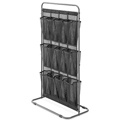 Whitmor 24-Pocket Metal and Mesh Shoe Rack