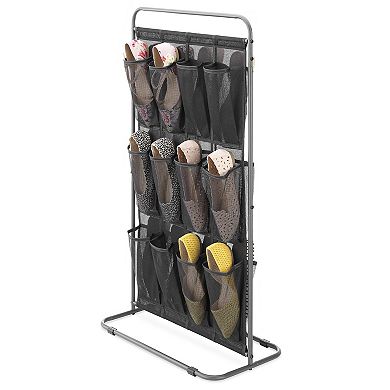 Whitmor 24-Pocket Metal and Mesh Shoe Rack