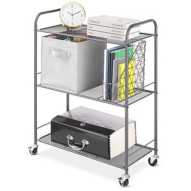 Whitmor Rolling 3-Tier Storage Cart