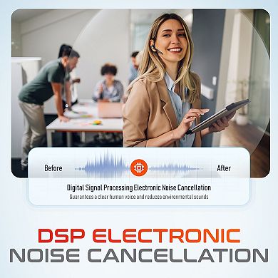 Delton 90x Ultralight Wireless Executive Headset with USB Dongle & Case (DBTHEAD90XBTDL)