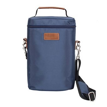 Brookstone 2-Bottle Wine Cooler Tote with 6 Glass Markers